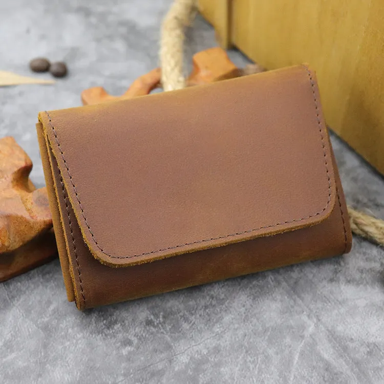 0 Handmade Retro Card Holder Leather Wallet