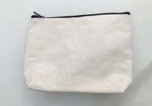 10" Canvas Large Makeup Bag, Pouch Purse Cosmetic Organizer