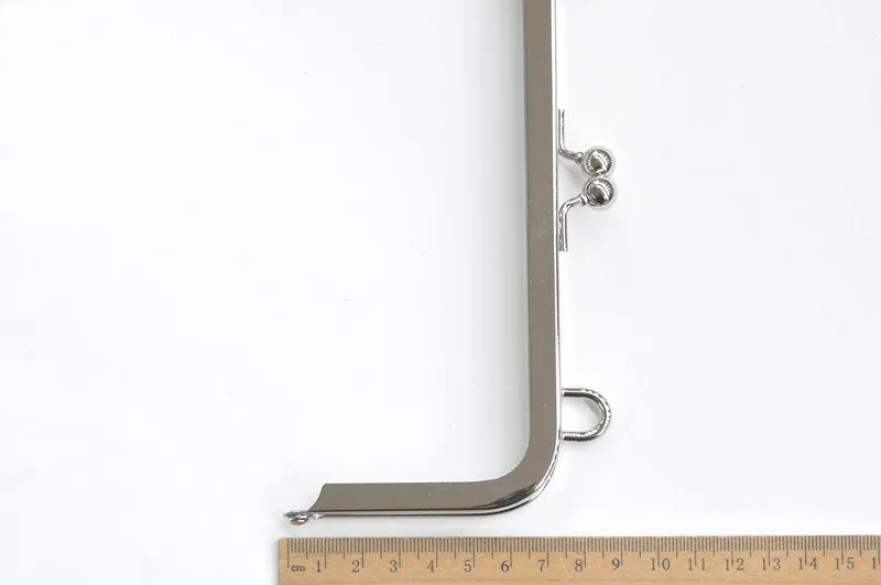 18 x 7.5cm ( 7" x 3" ) Silver Purse Frame Handle Purse Frame