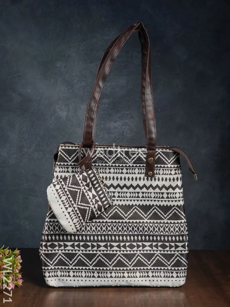 2 in 1 hand bag & clutch hand purse - Ikkat - WL2271