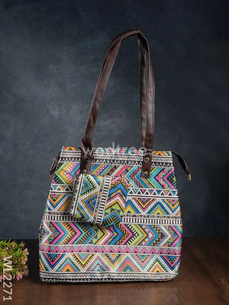 2 in 1 hand bag & clutch hand purse - Ikkat - WL2271