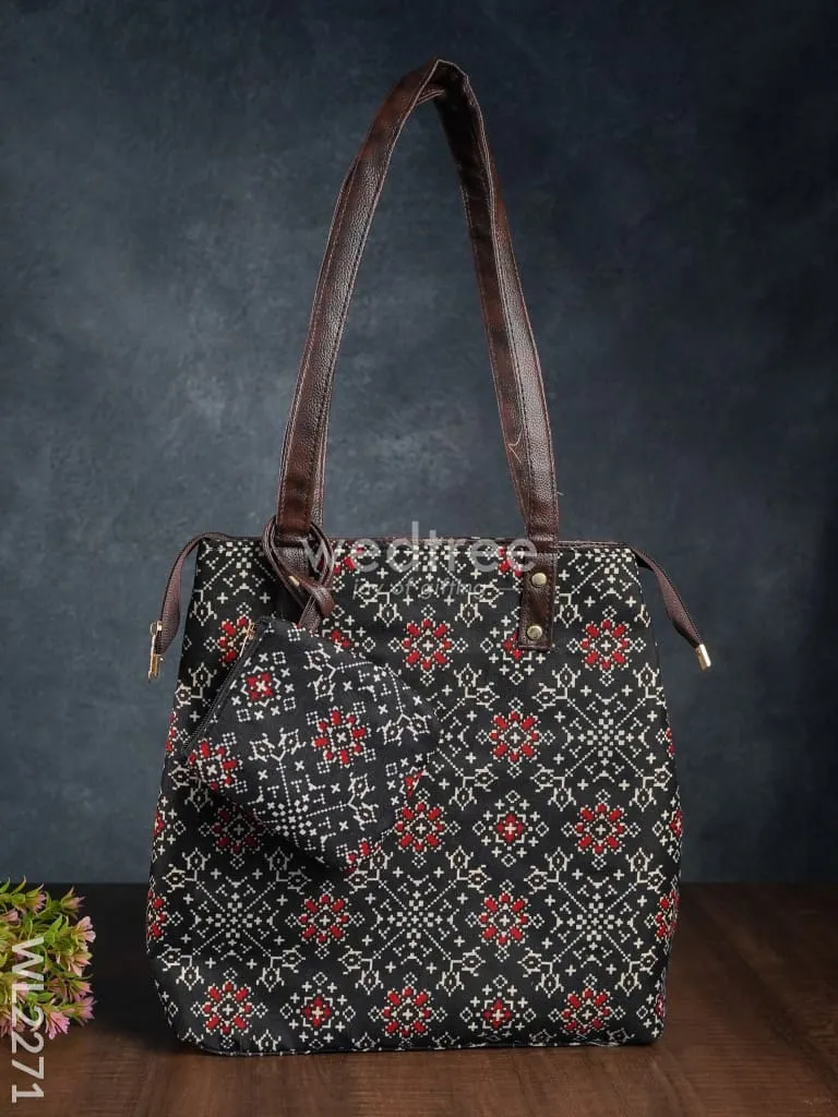 2 in 1 hand bag & clutch hand purse - Ikkat - WL2271