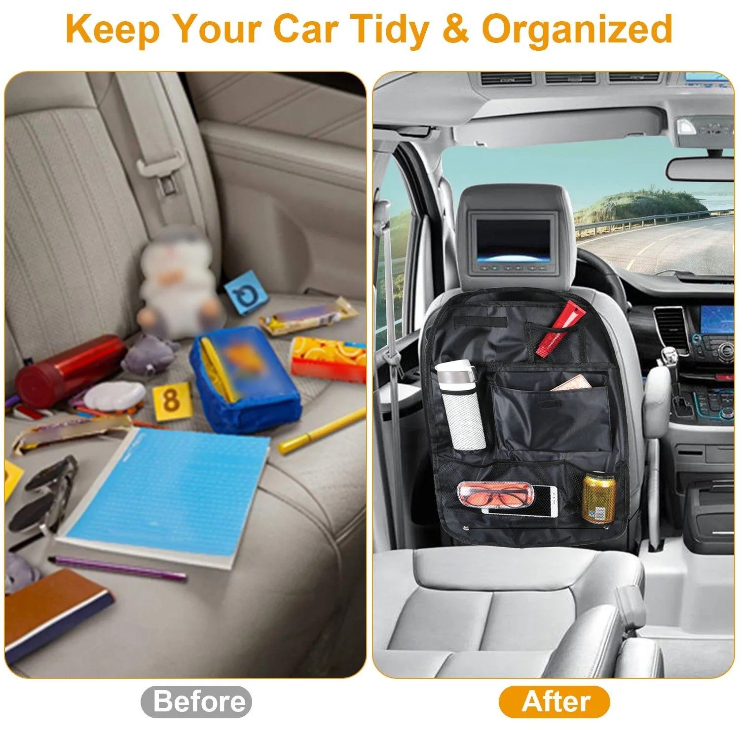 2-Piece: Car Backseat Organizer