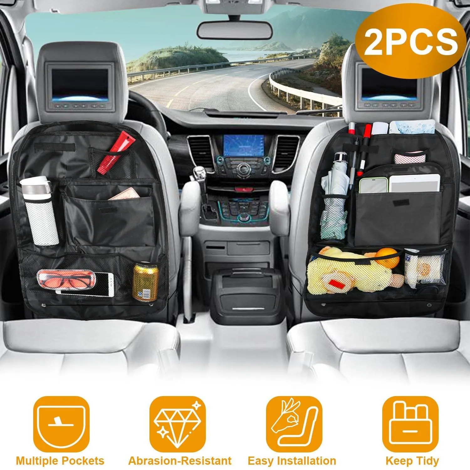 2-Piece: Car Backseat Organizer