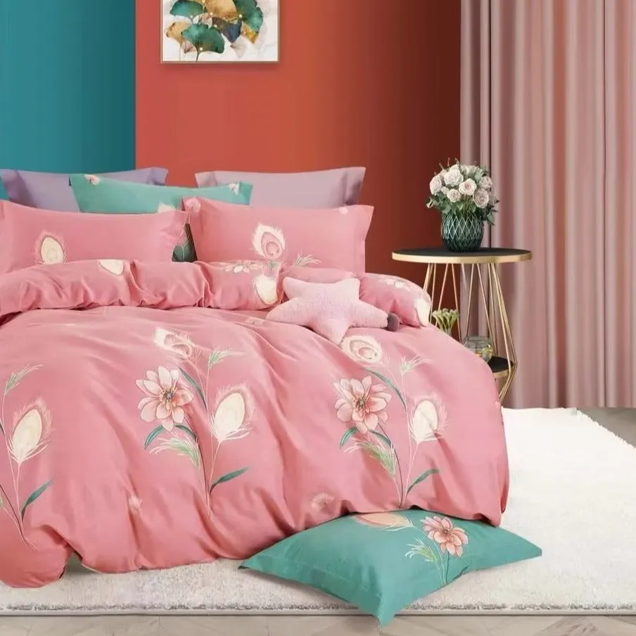 200x230cm Cotton Knitted Blanket with Customized Patterns, Handmade Weaving and Printing Craftsmanship