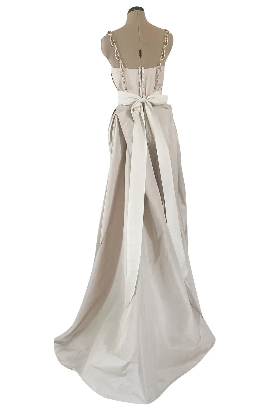 2012 Alber Elbaz for Lanvin Nude Blush Silk Collection Blanche Wedding Gown