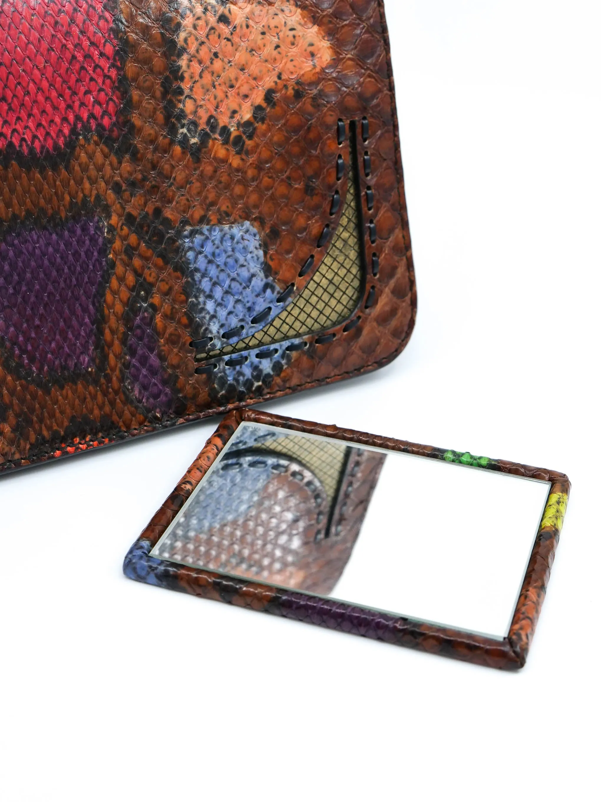 2017 Bottega Veneta Multicolor Snakeskin Chain Bag
