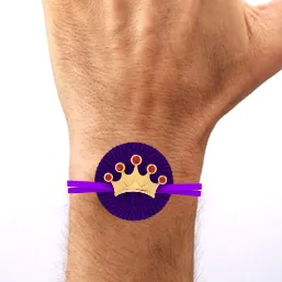 22k Regal Crown Shaped Gold Rakhi