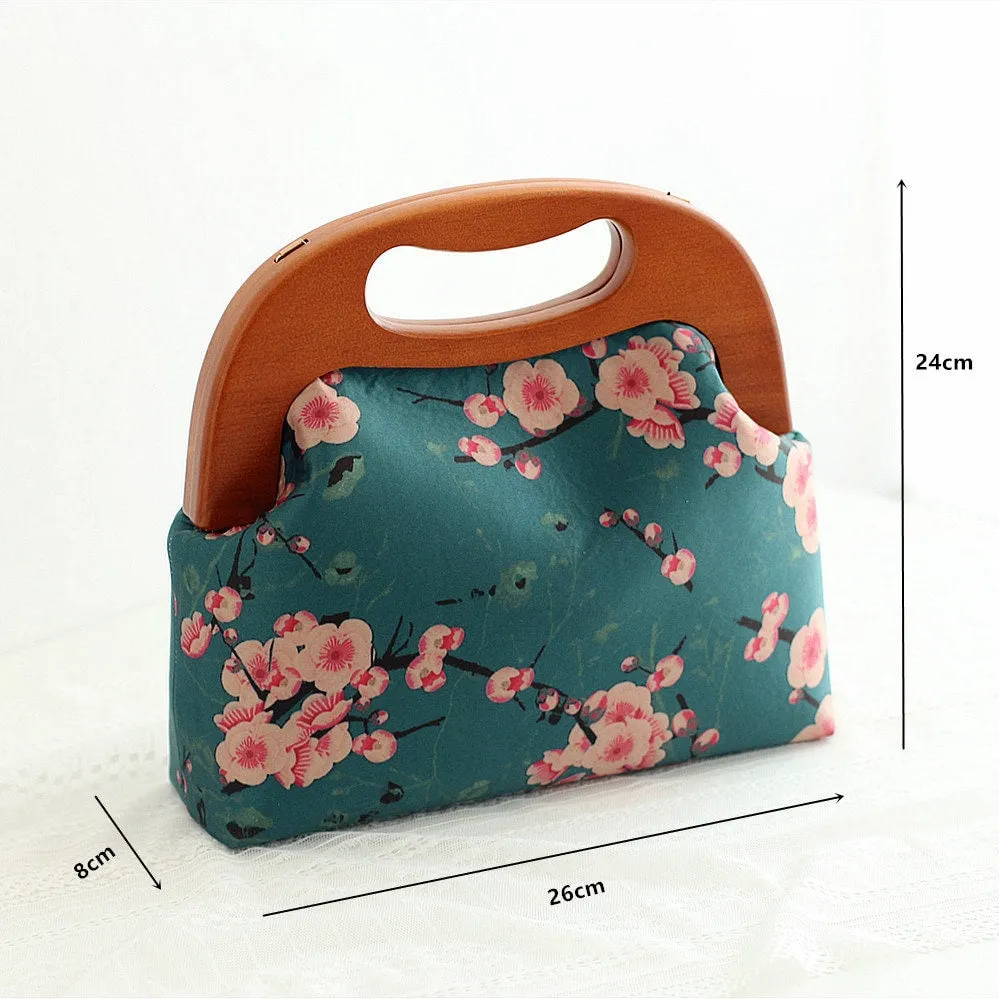 25cm (10") Retro Purse Frame Large Wood Handle Purse Frame With Screws Pick Color