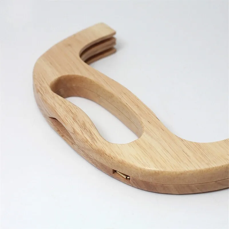 25cm (10") Retro Purse Frame Large Wood Handle Purse Frame With Screws Pick Color