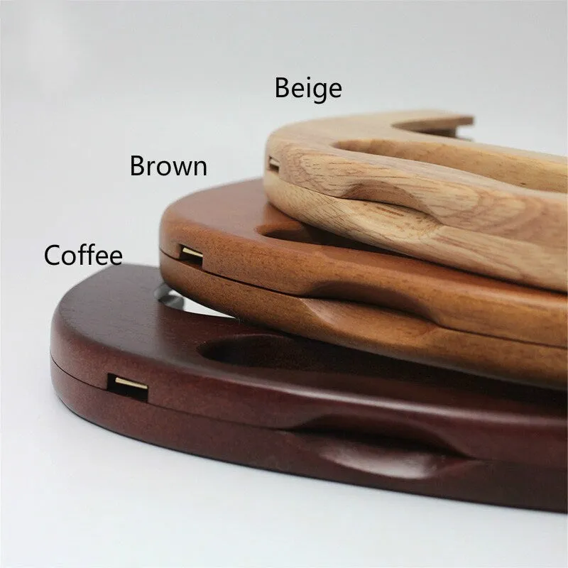 25cm (10") Retro Purse Frame Large Wood Handle Purse Frame With Screws Pick Color