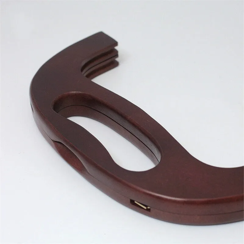 25cm (10") Retro Purse Frame Large Wood Handle Purse Frame With Screws Pick Color