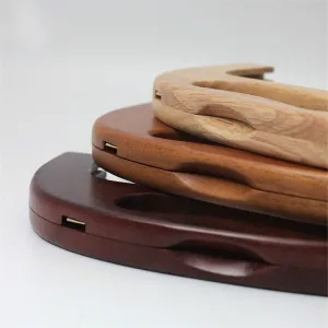 25cm (10") Retro Purse Frame Large Wood Handle Purse Frame With Screws Pick Color