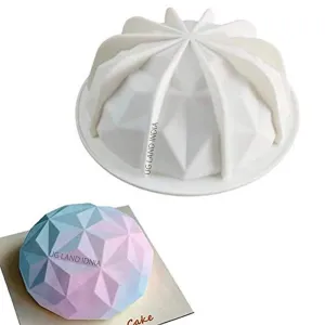 3D Diamond Shape Entremet Moulds Cheesecake Bakeware Moulds for Chiffon Pastry Dessert Candy