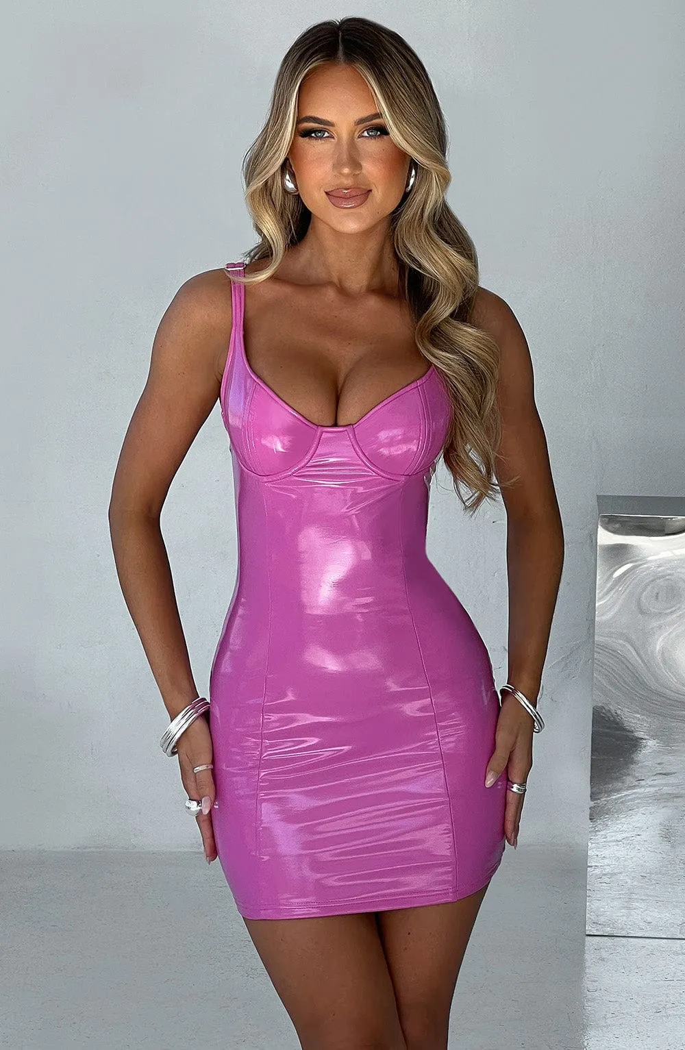 Addison Mini Graceful Dress - Pink
