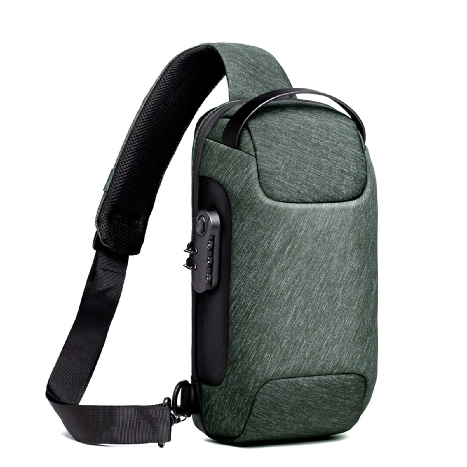 Anti Theft Sling Bag Chest Bag Crossbody Backpack w/ USB Charge Port