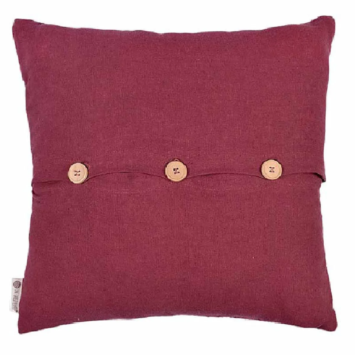 Atrisuta Solids Cushion Cover (Muted Scarlet)