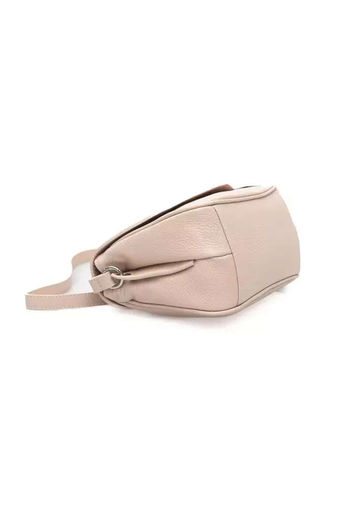 Baldinini Trend Pink COW Leather Shoulder Bag