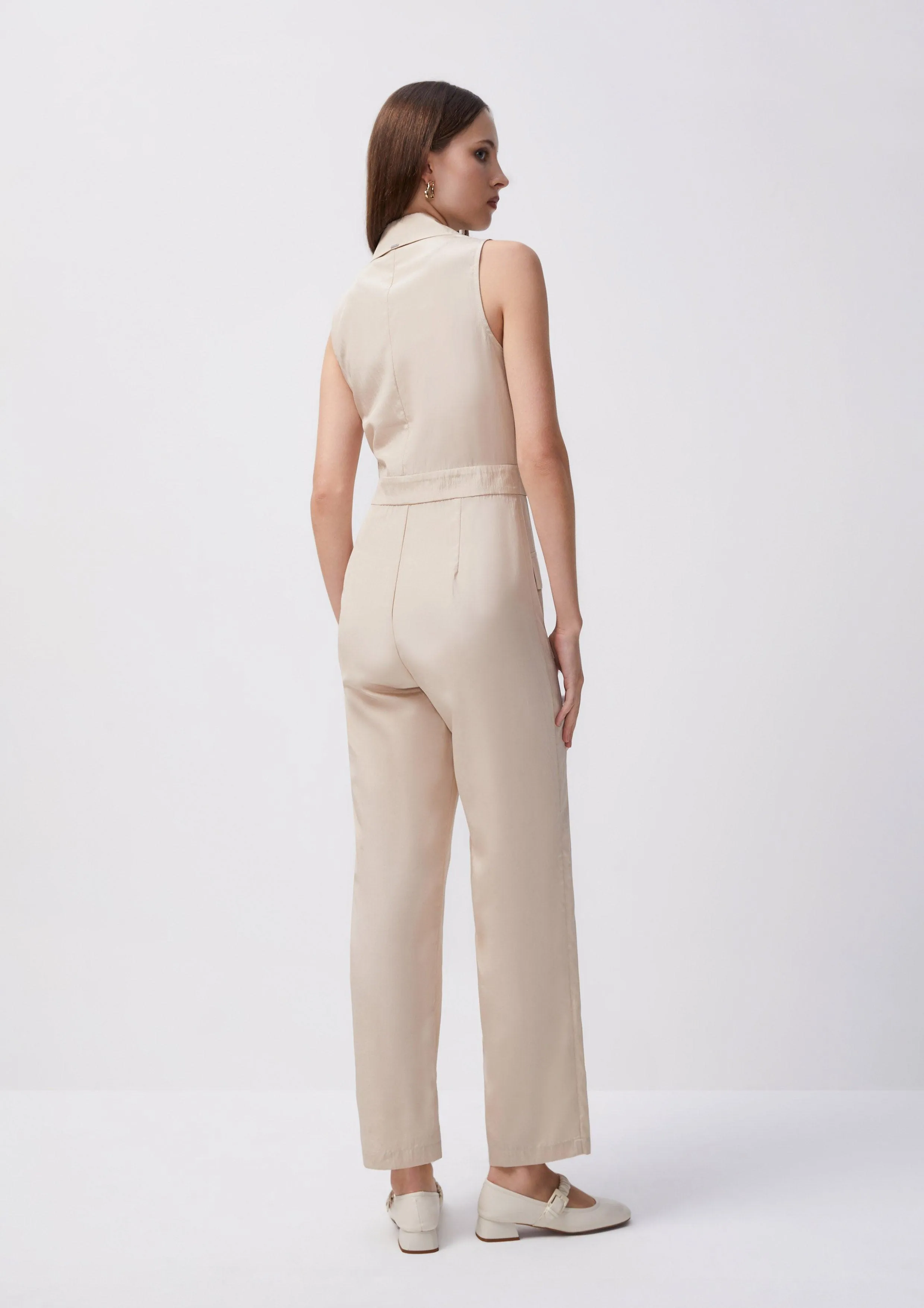 Beachside Oasis Sleeveless Jumpsuit