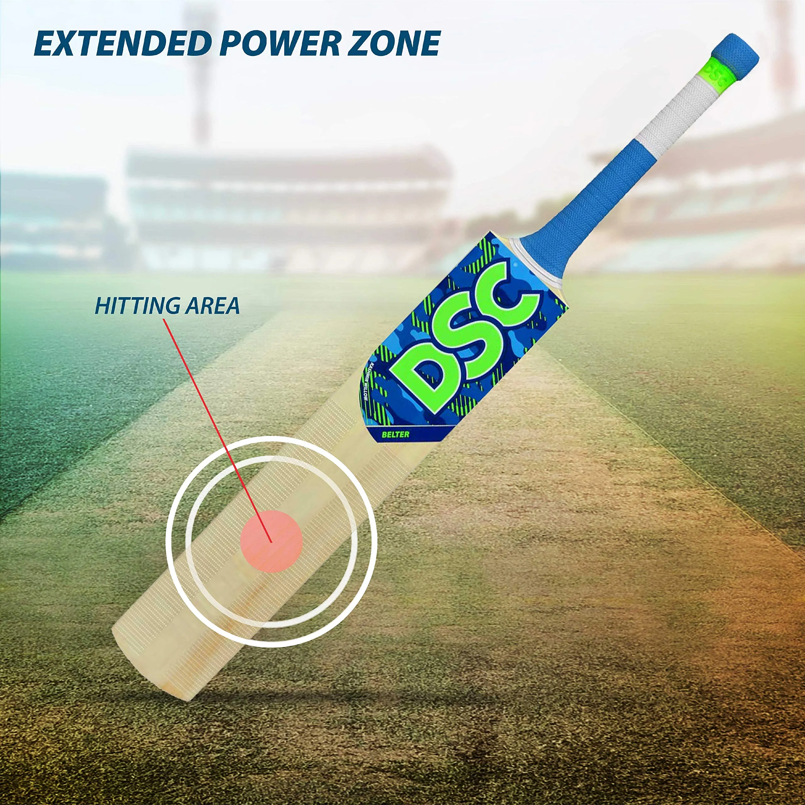 Belter Wood Kashmir Willow Cricket Bat Short Handle Mens (Multicolour)