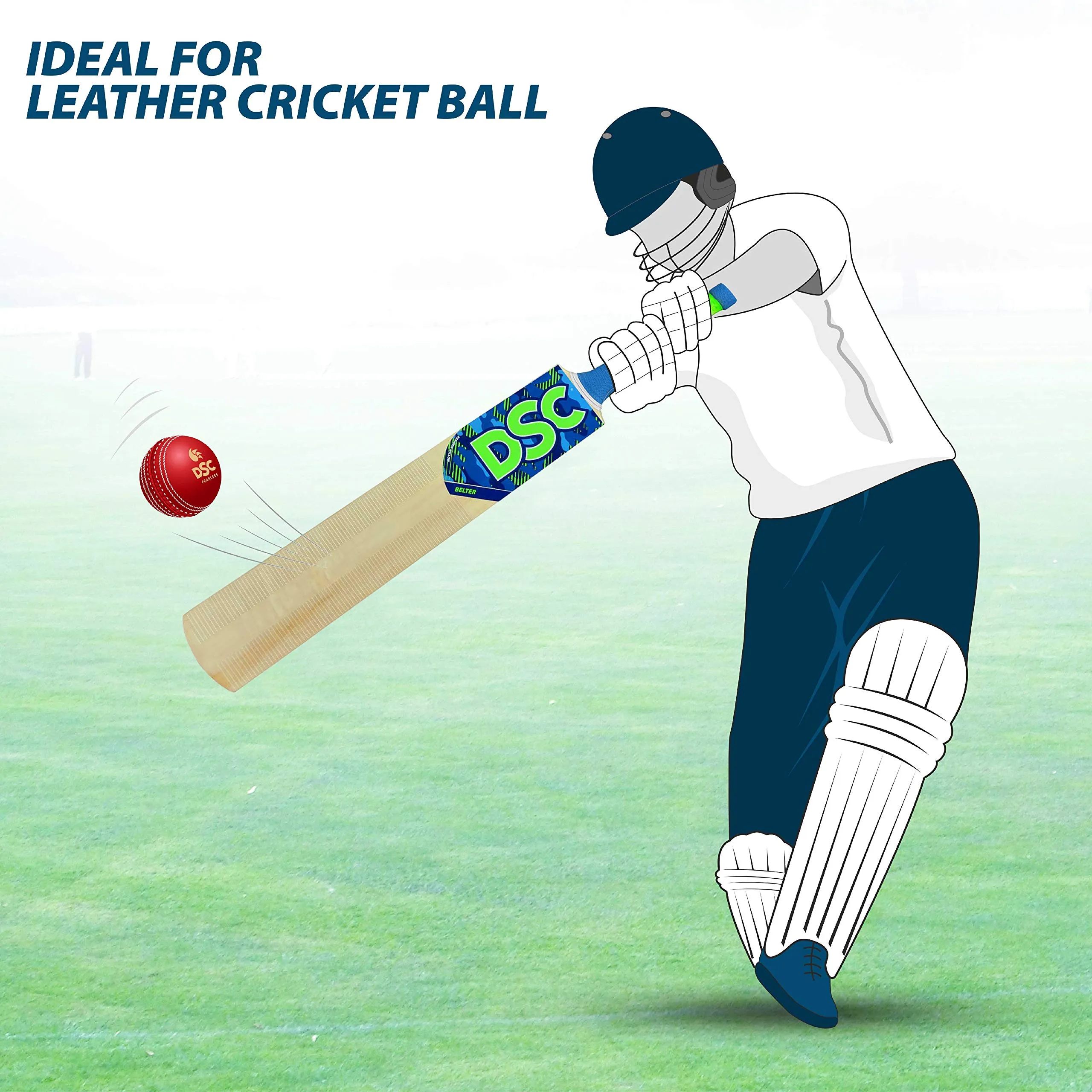 Belter Wood Kashmir Willow Cricket Bat Short Handle Mens (Multicolour)