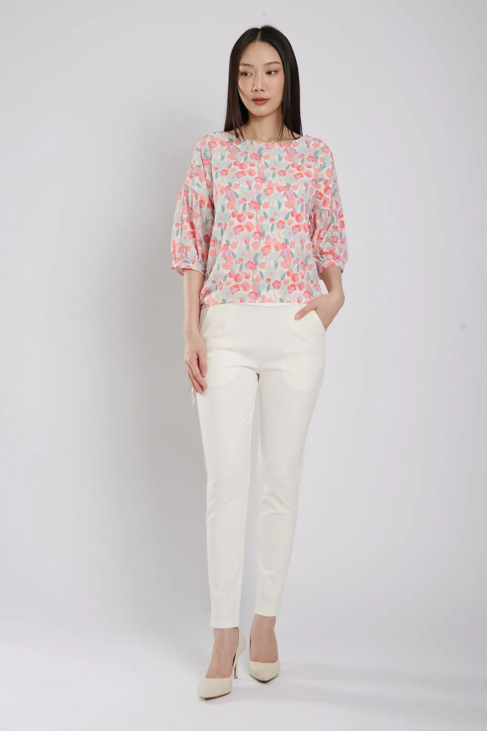 Berenice Blouse in Pink Floral