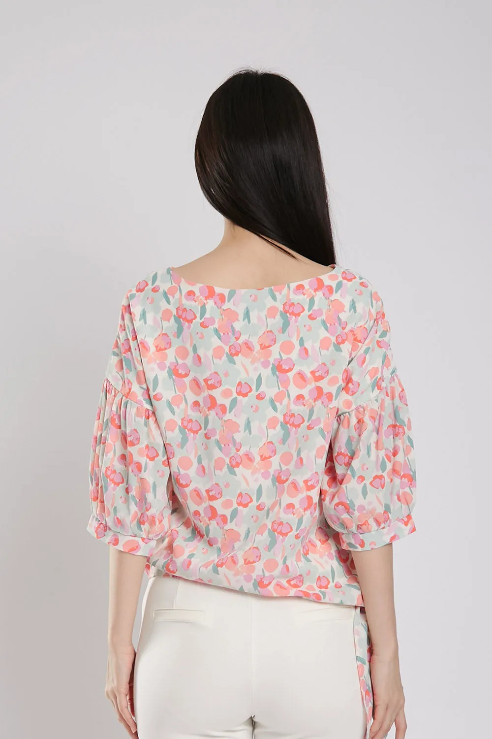 Berenice Blouse in Pink Floral