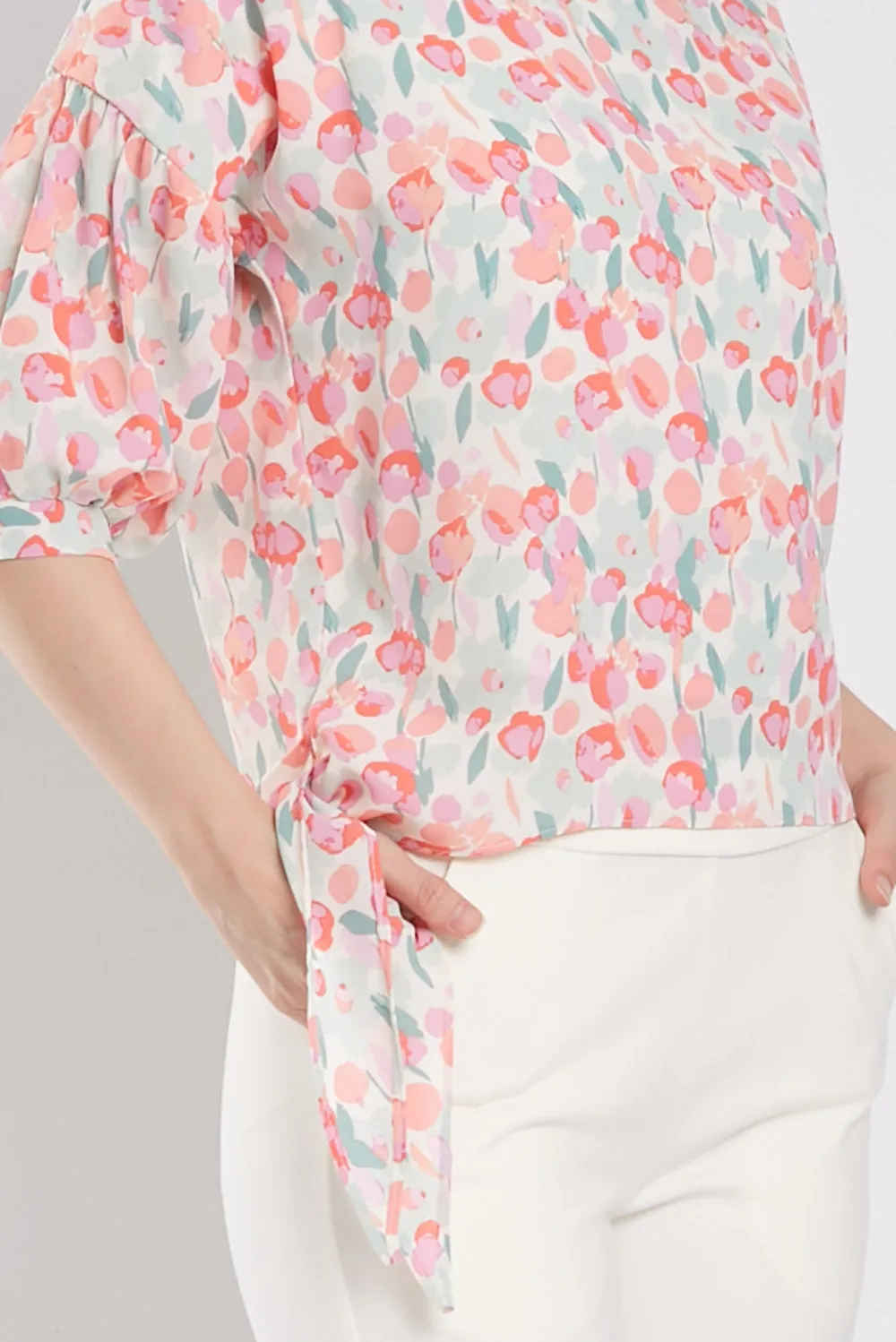 Berenice Blouse in Pink Floral