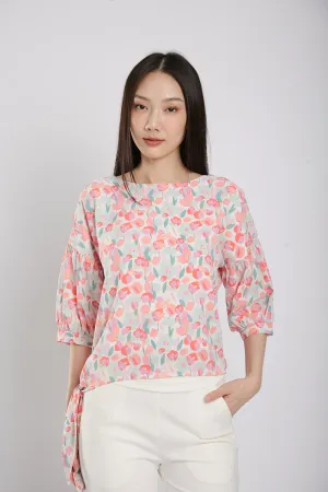 Berenice Blouse in Pink Floral