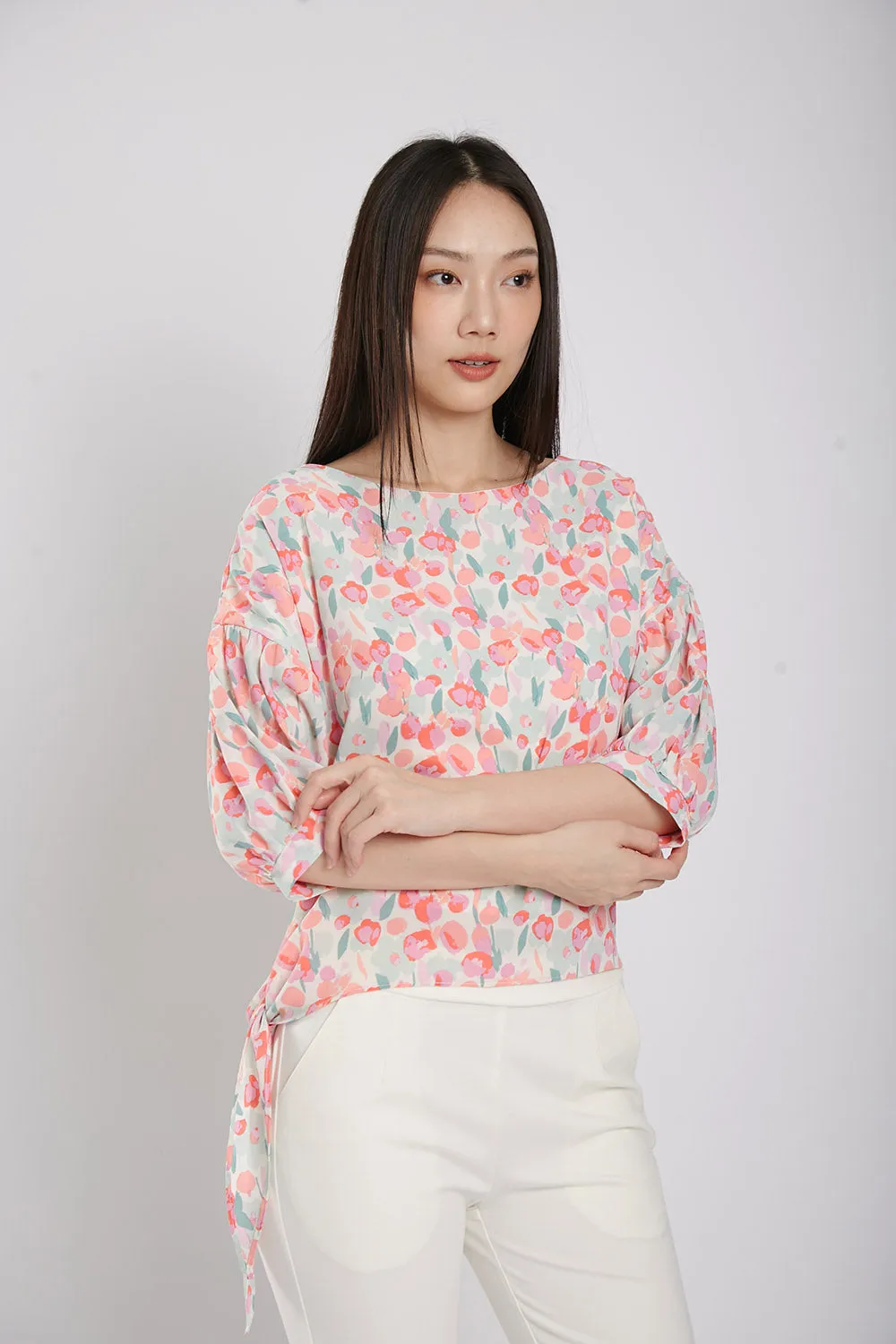 Berenice Blouse in Pink Floral