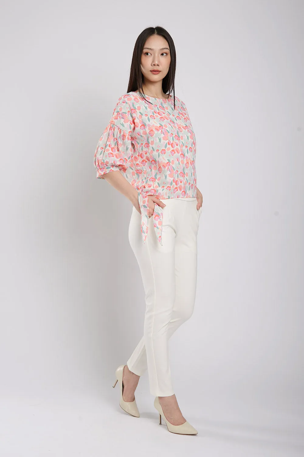 Berenice Blouse in Pink Floral