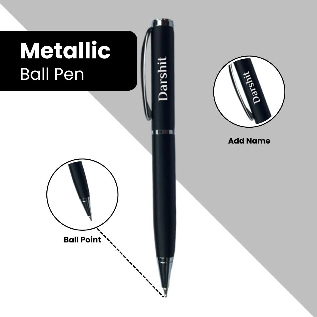 Black PU Leather Wallet and Pen Set - Personalized Gifts for Men