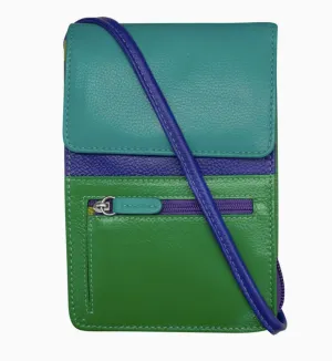Blues Leather Organizer Crossbody