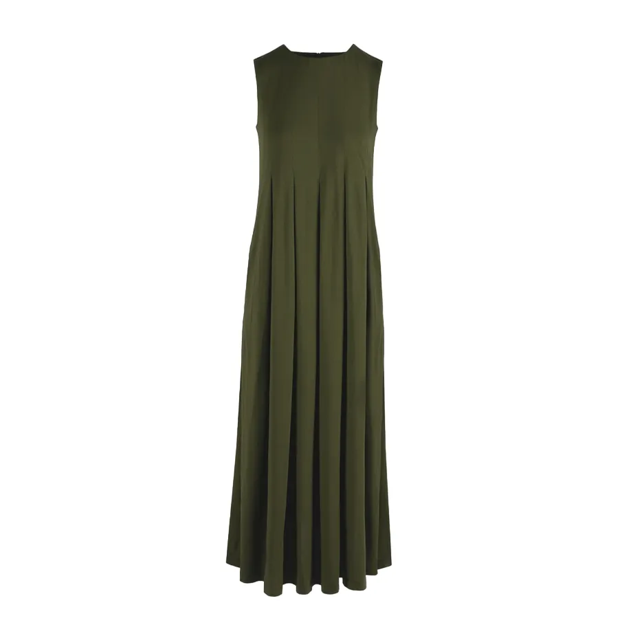Bomboogie Abito lungo da donna in cotone jersey AW8544TJCM4 341 oliva