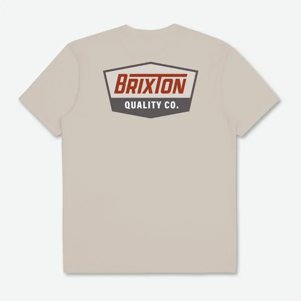 Brixton Regal T-Shirt - Cream / Barn Red