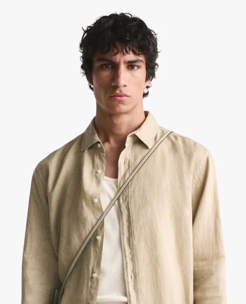 Brushed viscose fit shirt