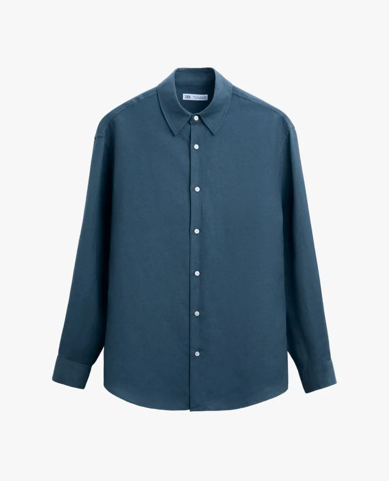 Brushed viscose fit shirt