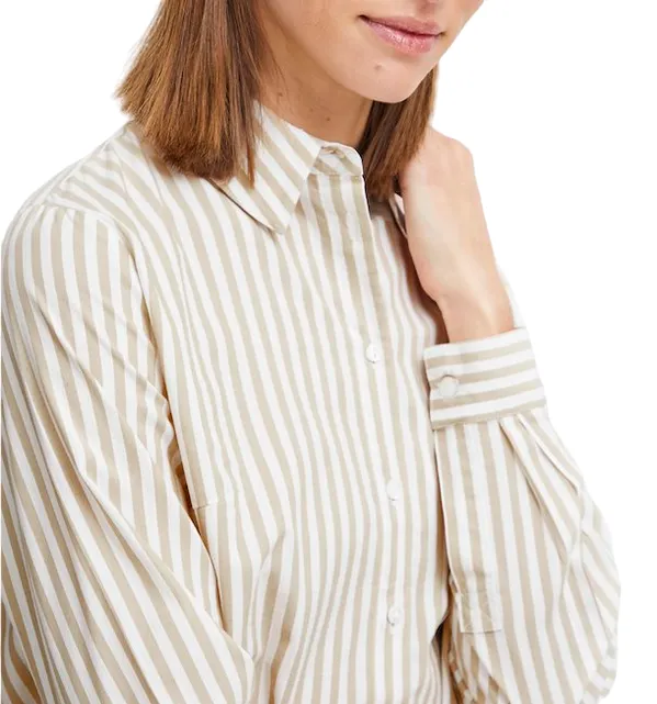 b.young camicia a righe con manica lunga da donna Byhetila 20814341 201072 safari mix