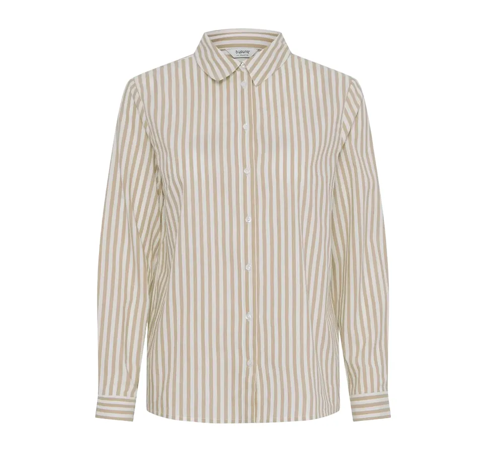 b.young camicia a righe con manica lunga da donna Byhetila 20814341 201072 safari mix