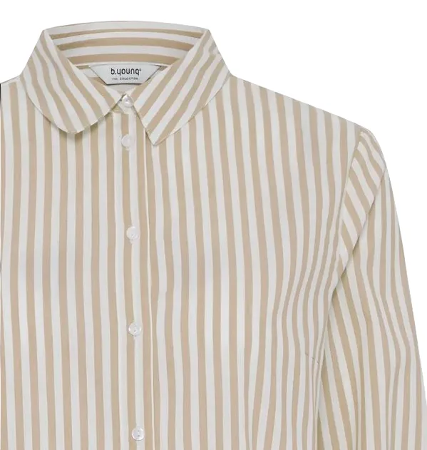 b.young camicia a righe con manica lunga da donna Byhetila 20814341 201072 safari mix