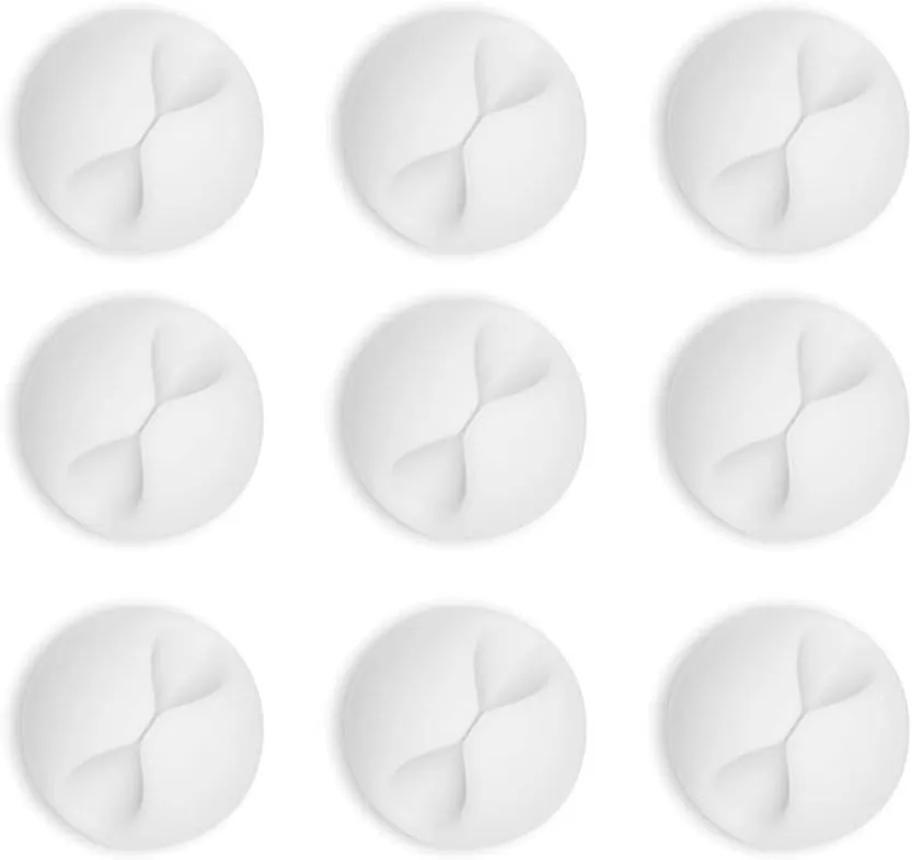 Cable Clips, 6 Pack White Cord Holder Cable Management Wire Organizer for Phone Charger, White