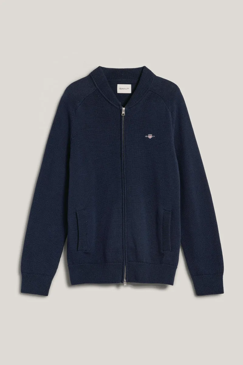 Casual Cotton Bomber Cardigan