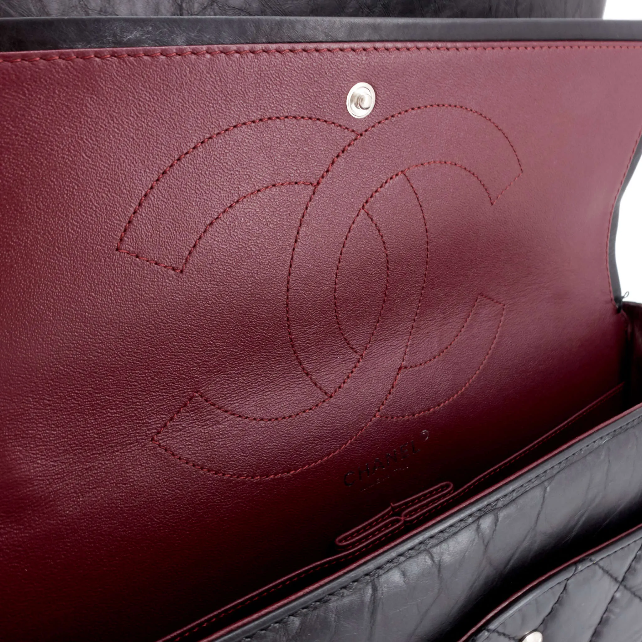 CHANEL 2.55 Large Aged Leather Flap Bag