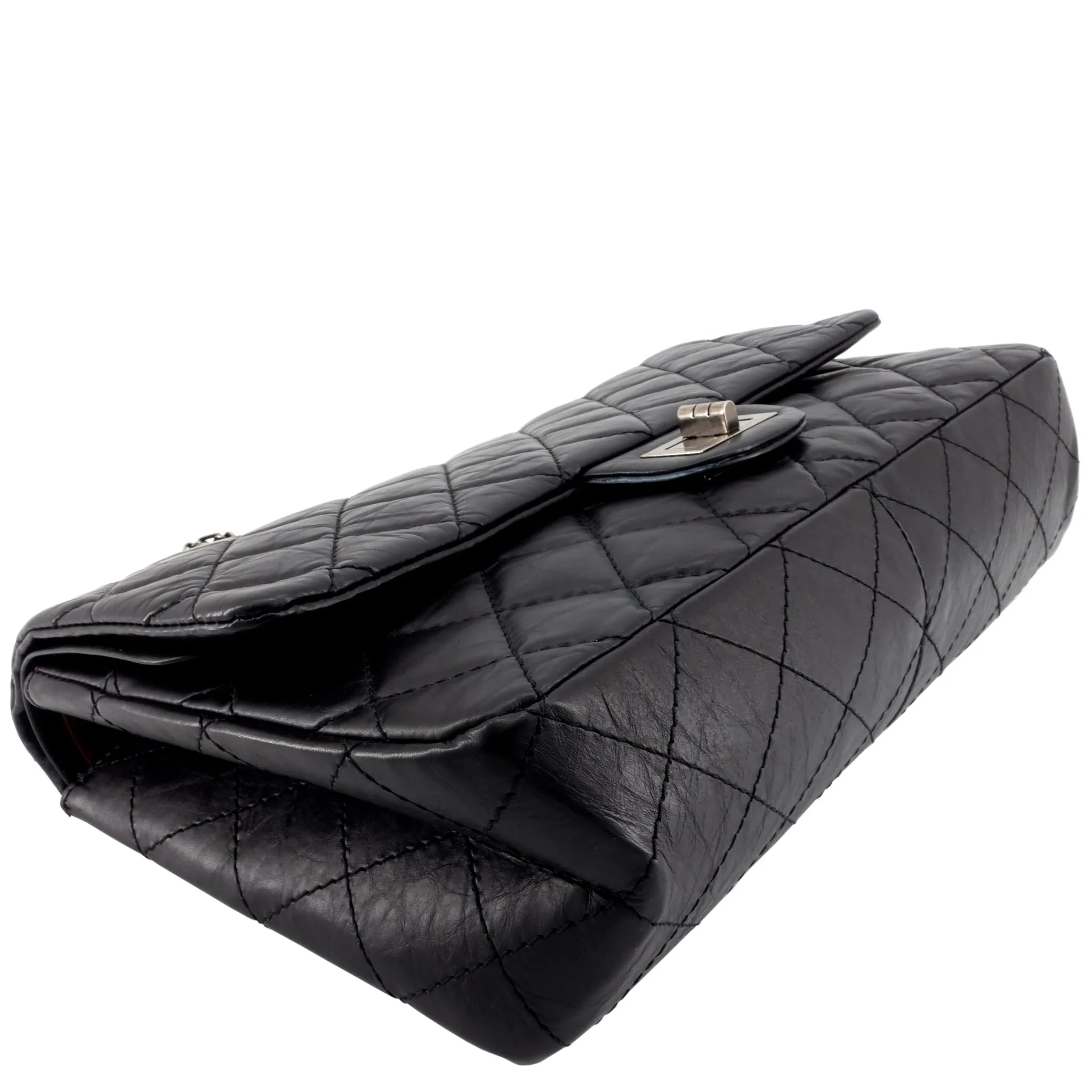 CHANEL 2.55 Large Aged Leather Flap Bag
