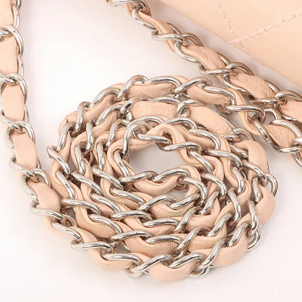Chanel Around 2005 Made Wild Stitch Big Cc Mark Plate Chain Bag Baby Pink