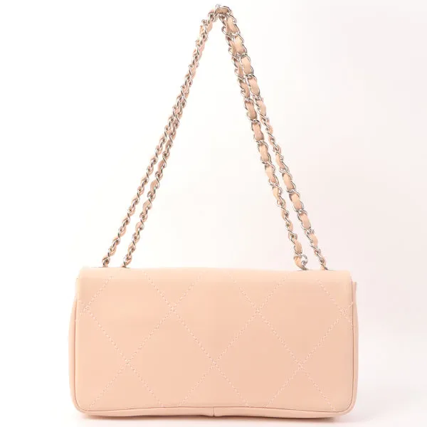Chanel Around 2005 Made Wild Stitch Big Cc Mark Plate Chain Bag Baby Pink