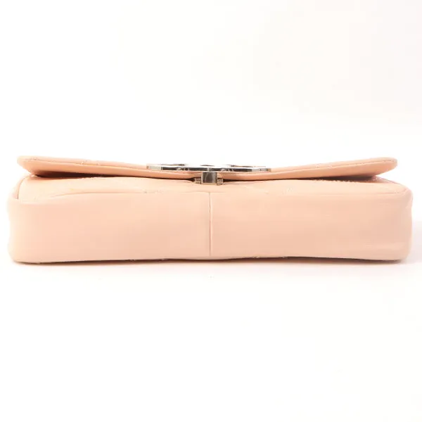 Chanel Around 2005 Made Wild Stitch Big Cc Mark Plate Chain Bag Baby Pink