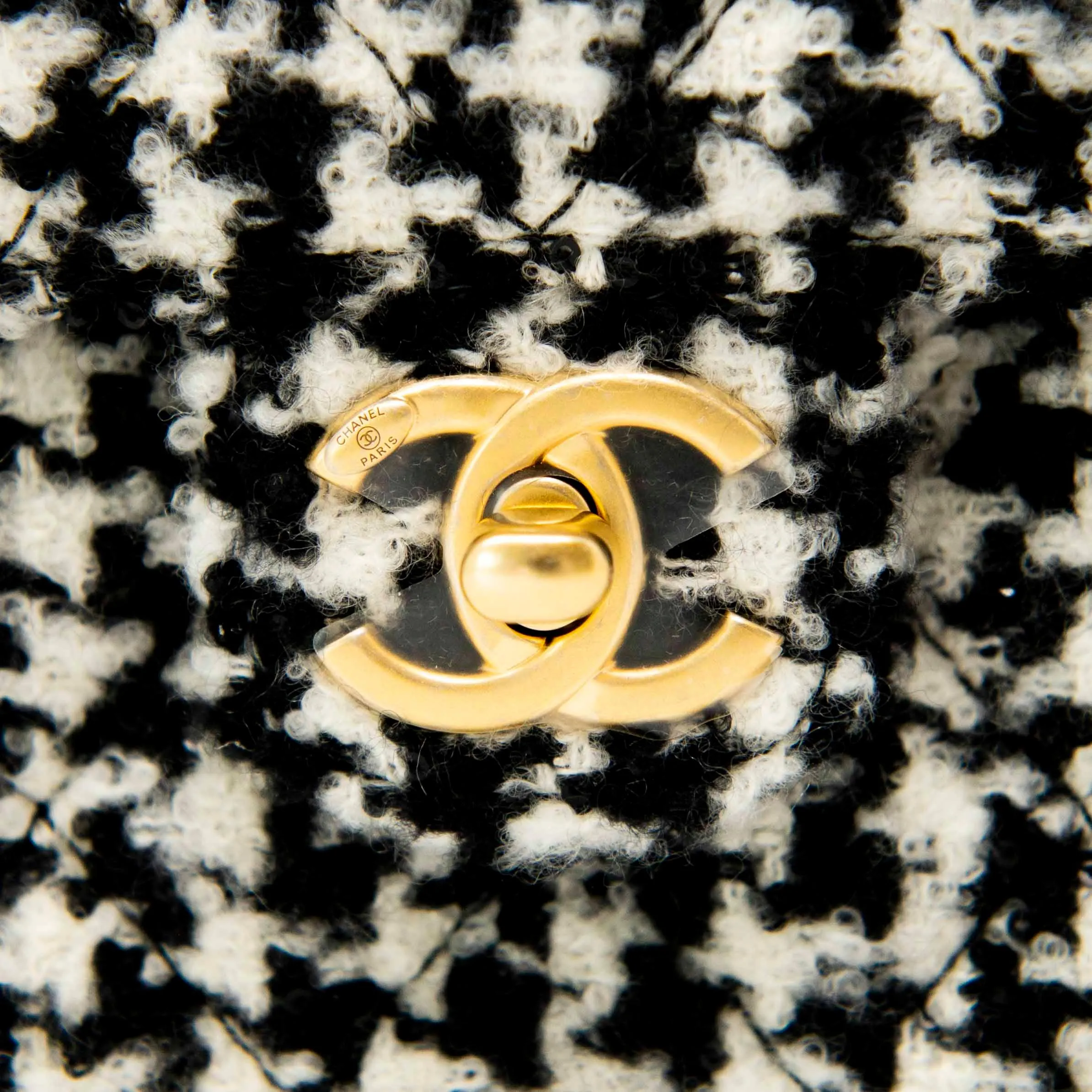 Chanel Houndstooth Tweed Mini Square Flap