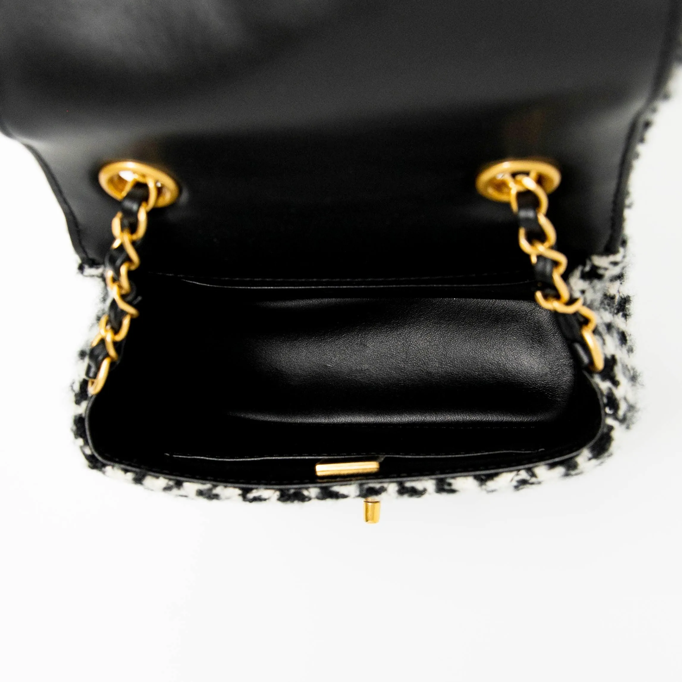 Chanel Houndstooth Tweed Mini Square Flap
