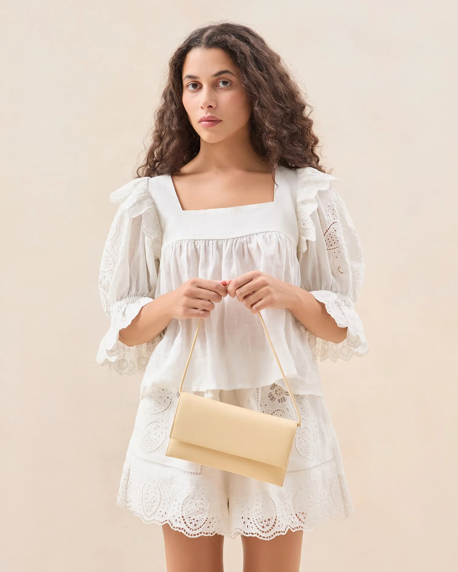 Charlee Butter Leather Shoulder Bag